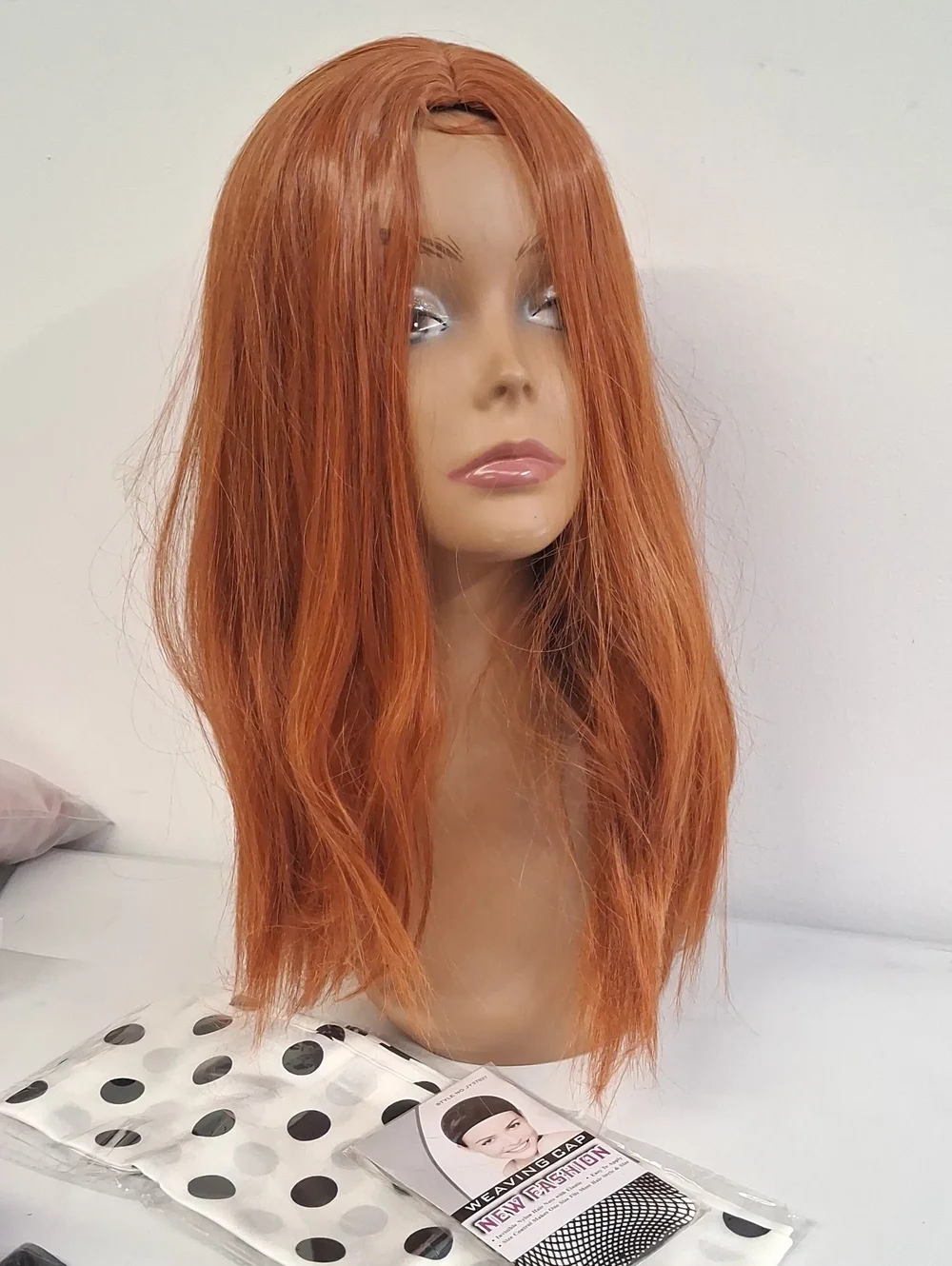 NWT Orange Wigs for Women - 26'' Long Ginger Wig, Natural LookingHeat Resistant